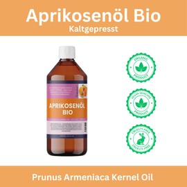 Organic Apricot Kernel Oil Cold Pressed - 100% Pure Base & Massage Oil for Skin, Hair & Aromatherapy (500 ml) - Deep Moisture - Nakobe