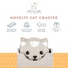 Coasters Set of 6, Wooden Cat Coasters With Holder for