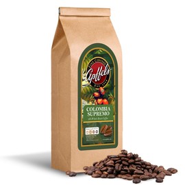 Apffels Colombian Supremo - Whole Bean, Medium Roast, 100% Arabica Coffee, (2lb Bag)