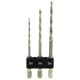 SK11 Hexagonal Shaft High Speed Woodworking Drill Set 3.0, 4.0, 5.0 mm