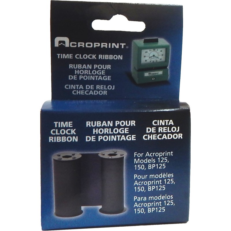 Acroprint 20-0106-006 Replacement Black Ribbon for Model 125 and Model