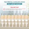 DUALCROWN 8 Pack luggage lock TSA approved+Key Padlock,travel lock TSA