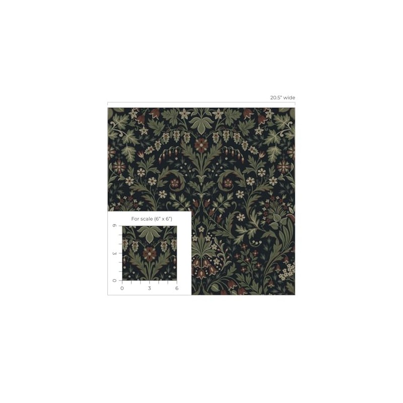 NextWall Filigree Floral Peel and Stick Wallpaper