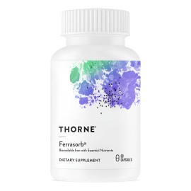 Thorne Ferrasorb (hierro Con Vitaminas B12, C Y Ácido Fólico Sin Sabor