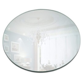Placa de espejo redonda de 20,3 cm, paquete de 12 de 1,5 mm de grosor con bordes lisos – Decoración de mesa para bodas, decoración de pared para interiores y más – PARNOO