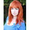 Prettyland C1297 - Mid Medium Length 45cm Straight Layered Fringed