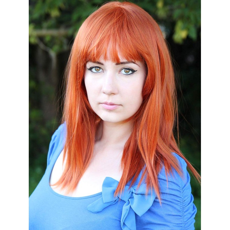 Prettyland C1297 - Mid Medium Length 45cm Straight Layered Fringed