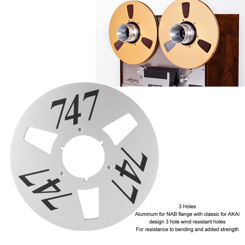 1/4 10.5 Inch Empty Tape Reel 3 Hole Aluminum Alloy