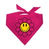 Smile Face Flower Dog Bandana (Hot Pink, OS 225)