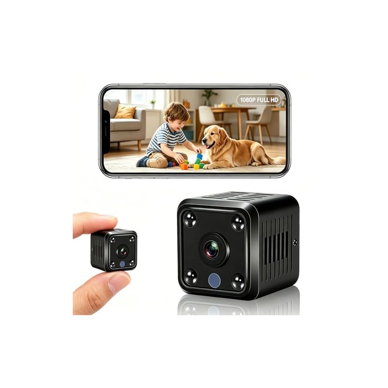 Mini Camara Espia WiFi Oculta, Cámara de Seguridad 1080P HD