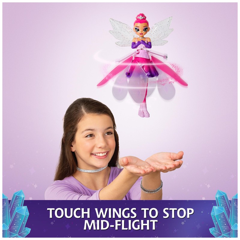 Crystal Flyers, Magical Flying Toy Doll with Crystal Wings, Girls
