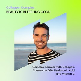Collagen Hyaluronic Acid - Hydrolysed + Biotin and Q10 - Vitamins C, D, B12 and Zinc - Collagen Complex - 60 Capsules Nutralie