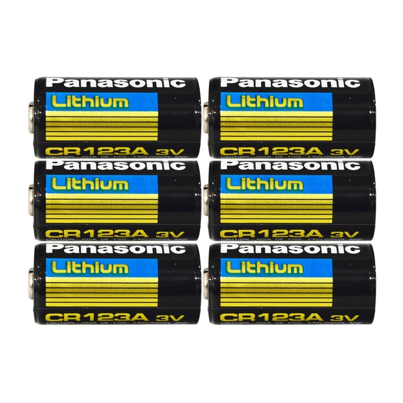 Panasonic CR123 CR123A 3V Lithium Battery ,6 Count (Pack of