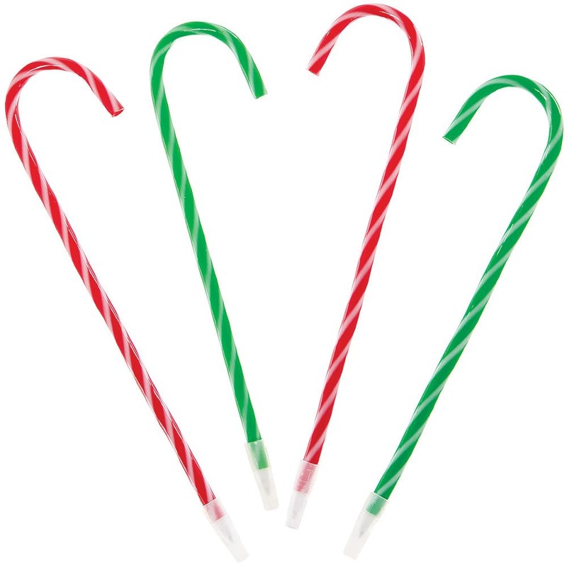 Baker Ross FN358 Candy Cane Pens - 6 Pack Christmas