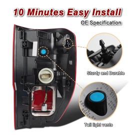 LED Tail Lights wiht Blind Spot Compatible with 2019 2020 2021 2022 2023 Ford Ranger Original Model Taillight Rear Brake Lamp OE:KB3Z13405G FO2800274(2019-2022 LED W/Blind Spot, Left Driver Side)