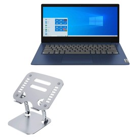 BoxWave Stand and Mount Compatible with Lenovo IdeaPad 3 - Executive VersaView Laptop Stand, Ergonomic Adjustable Metallic Laptop Stand - Metallic Silver