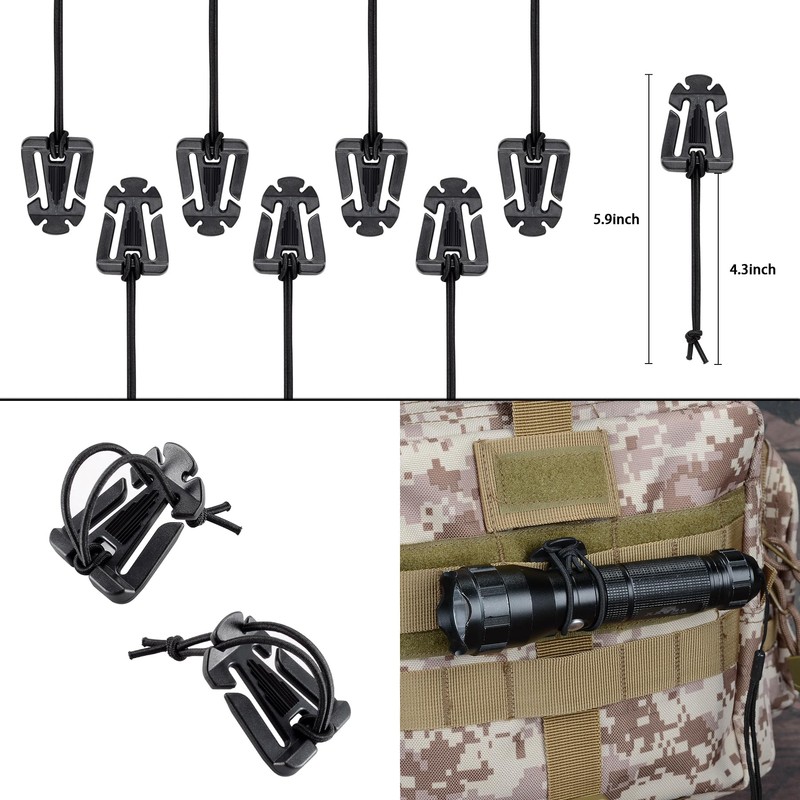 BOOSTEADY Pack of 36 Tactical Backpack Belt D-Ring Grimloc Locking