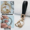 Leather Car Key Fob, 2 Pieces Universal Car Key Ring