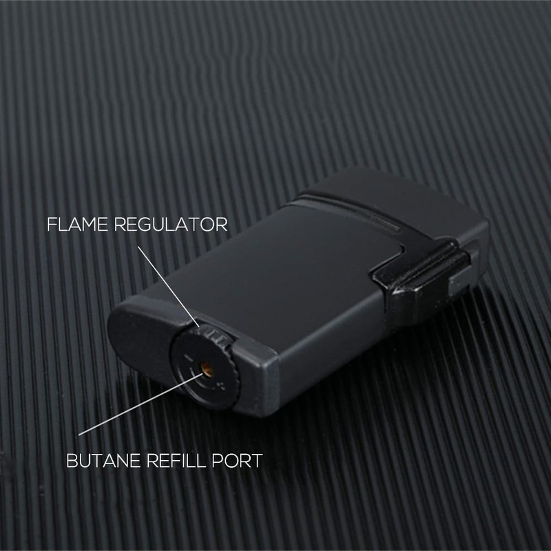 Mini Double Torch Lighter Windproof Butane Refillable Lighters Compact Pocket