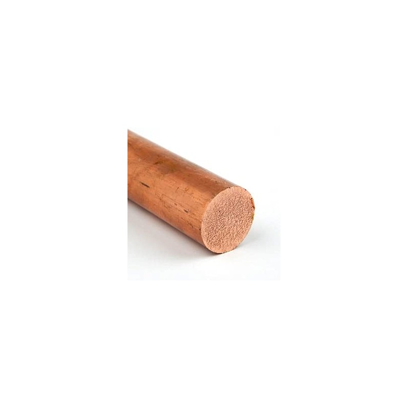 110 Copper Round Bar, Unpolished (Mill) Finish, H04 Temper, ASTM