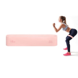 Linsaner 1 Pack Silicone Resistance Bands for Working Out，Exercise Bands for Woman and Man, Workout Equipment for Yoga and Pilates, Anti-Slip, for Strength Training-Pink-15LB