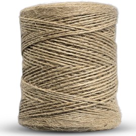 ZYBUX - Jute Twine String, 3 Ply 2.0mm Thick Garden Twine String for DIY Crafts, Gift Wrapping, Bundling Packing and Gardening (200m 3PLY Jute Twine)