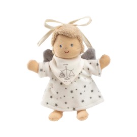 Hanging Toy Doll, Guardian Angel with Neckerchief, Motif Print Zodiac Sign Libra, Gift Idea for Boys and Girls
