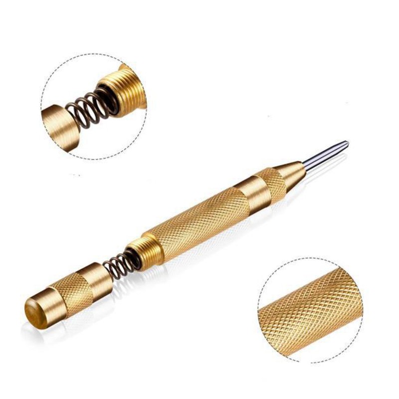 6Pcs Titanium Plated Step Drill Bit Center Punch Straight Flute