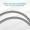 TEKERA Guitar Cable, 2-Pack 0.5M, Right Angle Balance 6.35mm TRS