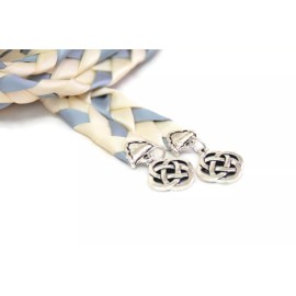 Divinity Braid by ASV Weddings Ivory Dusty Blue Celtic Knot Wedding Handfasting Cord #Handfasting