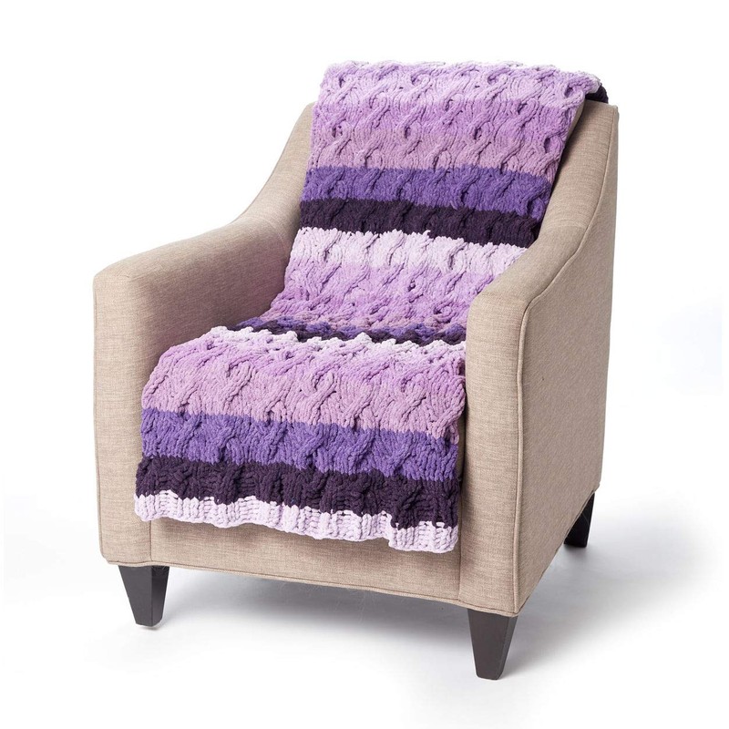 Bernat 16103636004 Blanket Ombre Yarn, Eggplant