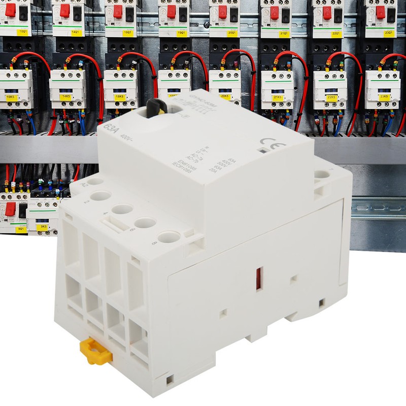 4P 63A 50Hz DIN Rail Household AC Contactor with Manual