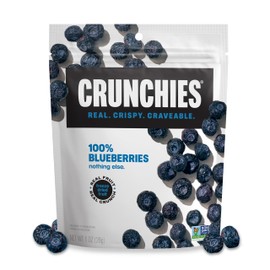 Crunchies Freeze-Dried Fruits, 100% All Natural Crispy Fruit, Non GMO and Kosher, Resealable Freeze Dried Fruit Snack Packs, Pack of 6 (Blueberries)