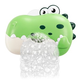 Baby Bath Toys,Light-Up Dinosaur Bath Bubble Machine Automatic Bubble Maker with Cool Light Bathtub Toys for Toddlers Birthday Gift Bath Toys for Kids Ages 2-3,Green