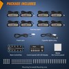Nilight 8PCS Led Strobe Lights with Controller 12V 24V Sync