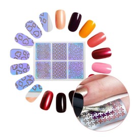 YKKJ Vinyls Nail Art Manicure Stencil, DIY Nail Stickers, Nail Vinyl Stencils, Sticker Set, 24 Sheets