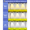 Solar Fence Lights Outdoor 12 Pack, IP65 Waterproof Fence Lights
