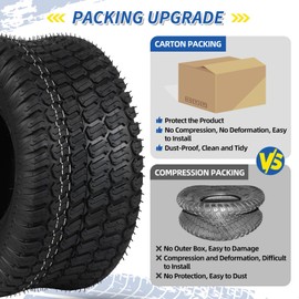 GICOOL (2 Pack) 18x9.50-8 Lawn Mower Tire, 18x9.5-8 Lawn Tractor Tire, 18x9.5-8 for Riding Lawnmowers, 4 Ply, Turf-S Pattern