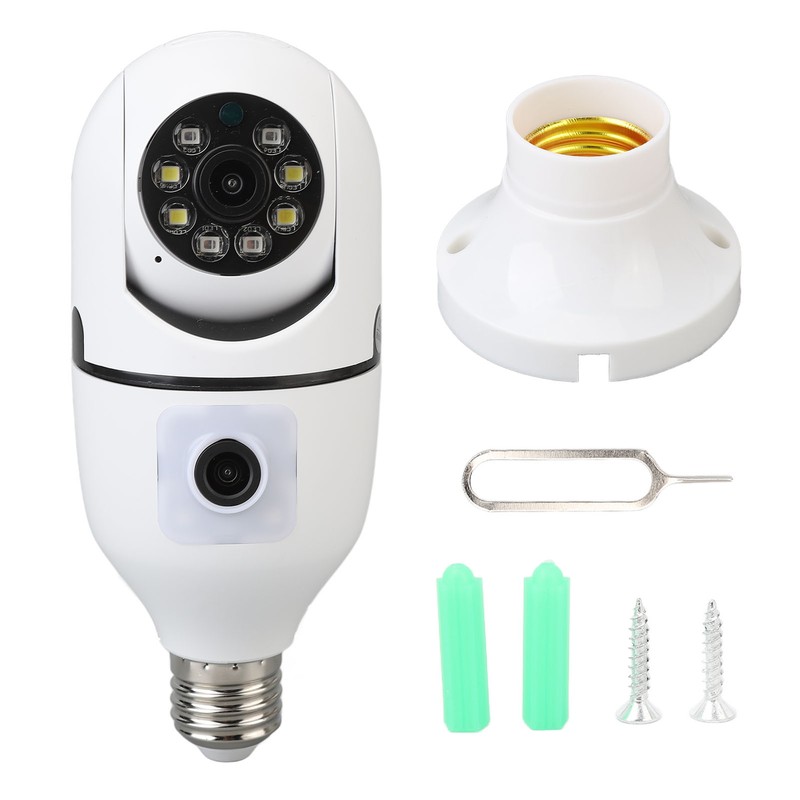 360 Degree Light Bulb Camera 1920 X 2160 Auto Tracking