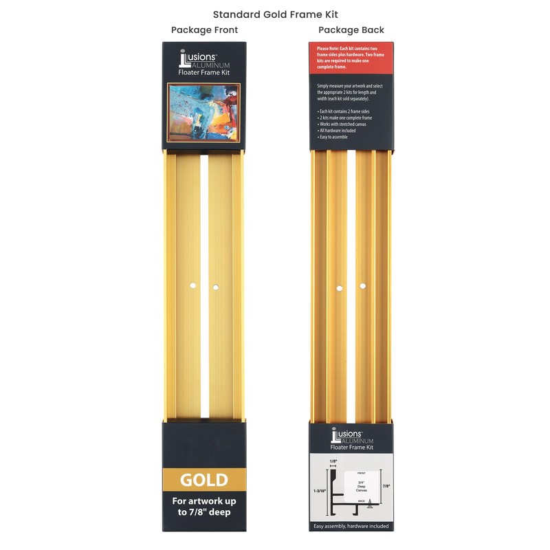 Creative Mark Illusions Metal Floating Frame Kit Pairs for Canvas