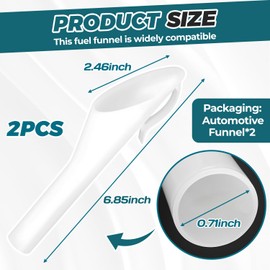 2PCS Capless Gas Tank Funnel Gas Funnel for Cars Funnels for Automotive Replacement OEM#8U5A-17B068-EB 1782177 1833948 2050651 Compatible with Ford