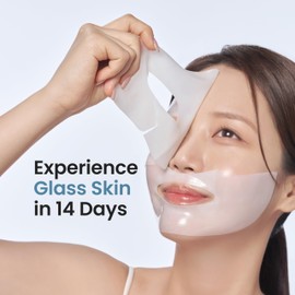 Lepique Lepique GLASS SKIN 14Days Miracle Collagen Mask 42g x 4ea - Ultimate Overnight Mask, Highest Serum Content - Hyaluronic Acid, Niacinamide Serum, Korean Face Mask, Collagen Face Mask