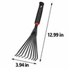 Small Steel Garden Rake for Planting – Compact Hand Gardening