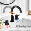 FGKQ Black Bathroom Faucet for Sink 3 Hole, Bathroom Sink