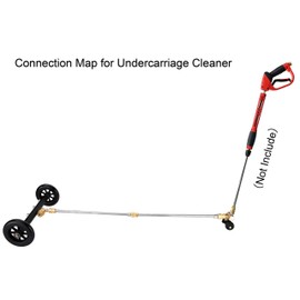 Tool Daily Undercarriage Cleaner Swivel Wheel for Pressure Washer, Underbody Car Wash, 1/4 Inch Quick Connector, 4000 PSI
