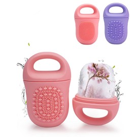 AWAA Ice Roller for Face, Ice Face Roller for Face,Eyes,Neck Conditioning,Skin Care,De-Puff Eye Bags,Reduce Migraine Pain and Brighten Lubricate Shrink Pores,Reusable Massage Silicone Ice Mold (Pink)