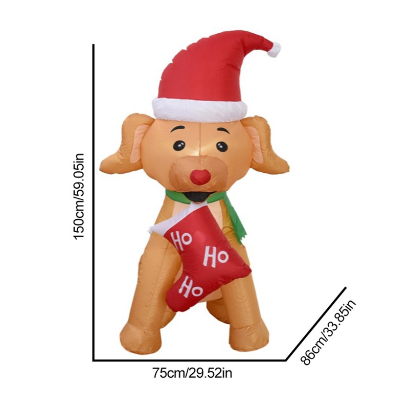 1.5M Christmas Inflatable Dog Led Light Model for Indoor Outdoor