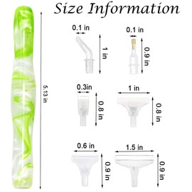 Praise V Do Diamond Painting Art Drill Beading Pen Kit Tool Accessories Stylus Drill Pen with Tips and Waxes for Diamond Painting Nail Art Diamond Art WhiteGreen