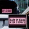 Iprokiu 2pcs High Intensity Reflective Baby on Board Car Sticker