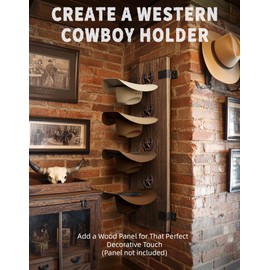 Filano Cowboy Hat Rack Wall Mount,Cowboy Hat Holder for Wall,Western Home Decor,Hat Organizer for Caps,Rustic Horseshoe Star Metal Hat Hanger for Closet Horse Trailer Entryway Bedroom,4 Pack,Bronze